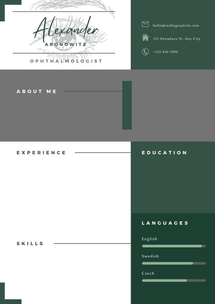 Doctor Resume Template